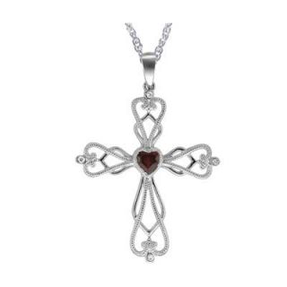 diamond accent filigree cross pendant in sterling silver orig $ 79 00