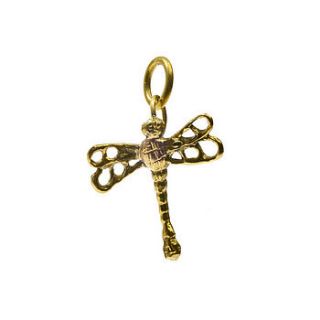 gold dragonfly charm by tuli storm