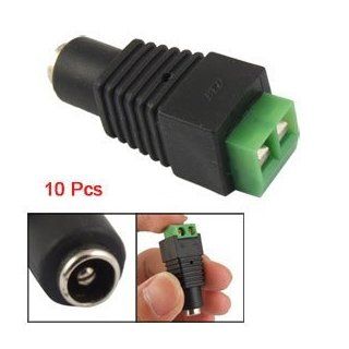 10 Pcs 5.5mm x 2.1mm DC Power Cable Female Connector Plug for CCTV Camera Electronics