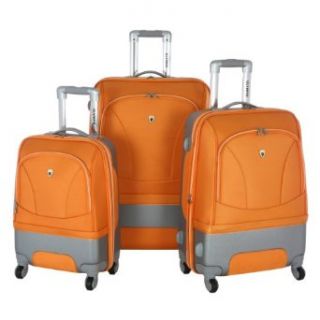 Olympia Luggage Majestic 3 Pack Expandable Set, Orange, One Size Clothing