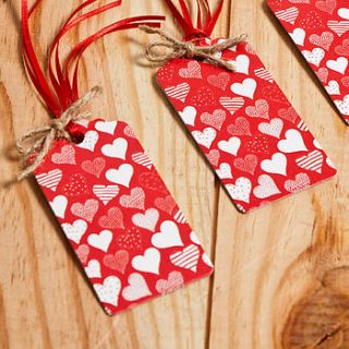 white hearts brown wrapping paper by sophia victoria joy