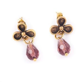flower and faceted ball earrings by francesca rossi designs