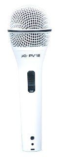 Peavey PVI 2 White 1/4 Dynamic Handheld Microphone white Musical Instruments
