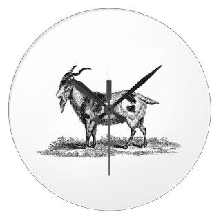 Vintage Domestic Goat Illustration   1800's Goats Wall Clocks