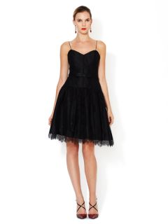 Lace Sweetheart Flared Dress by ML Monique Lhuillier