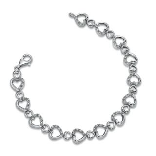 CT. T.W. Diamond Heart Bracelet in Sterling Silver   Zales