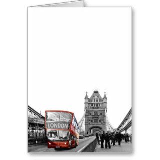 London Tower Bridge Black White Color Cards