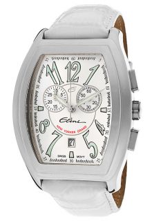 Elini Barokas WH12535AWH  Watches,Womens New Yorker Grand Chronograph White Dial White Genuine Leather, Chronograph Elini Barokas Quartz Watches
