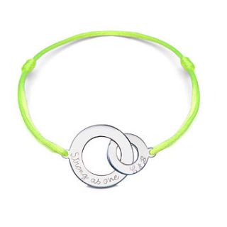 neon & silver intertwined bracelet by merci maman