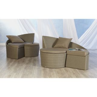 Eurostyle Linda Chaise Lounge and Ottoman with Cushion
