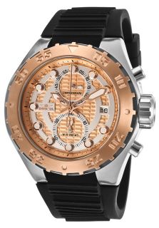 Invicta 14093  Watches,Mens Pro Diver Chronograph Rose Gold Tone Textured Dial Black Polyurethane, Chronograph Invicta Quartz Watches