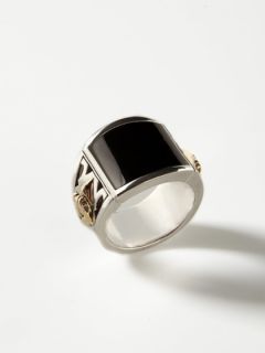 mens  London Calling onyx raven head ring by Stephen Webster
