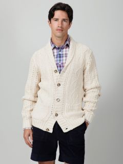 Shawl Collar Cable Knit Cardigan by hickey