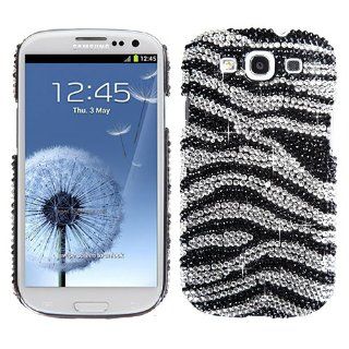 Hard Plastic Snap on Cover Fits Samsung i747 L710 T999 i535 R530 i9300 Galaxy S III Black/White Zebra Skin Diamond Desire Back AT&T Cell Phones & Accessories