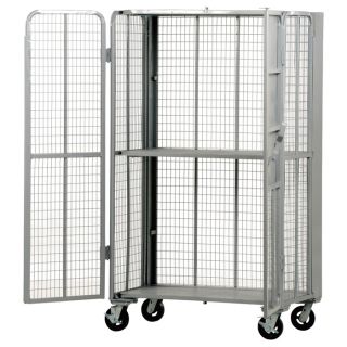 Vestil Folding Security Truck — Painted Gray Finish, Model# FST-2744-2  Storage Cabinets