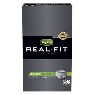 Depend Real Fit for Men Briefs L/XL 52 count