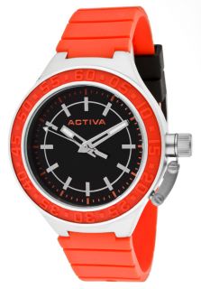Activa AA301 016  Watches,Womens Black Dial Red Polyurethane, Casual Activa Quartz Watches