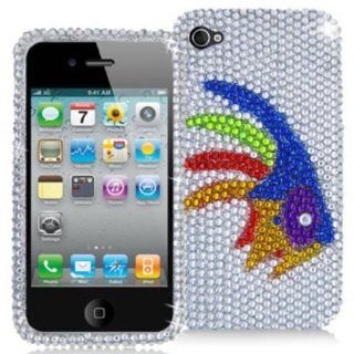 DECORO FDIP4IM452 Premium Full Diamond Protector Case Apple iPhone 4/4S   1 Pack   Retail Packaging   Tropical Fish Cell Phones & Accessories