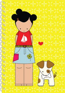 amelia and olive a6 notebook by mu & me