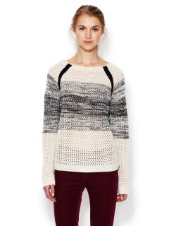 Open Knit  Printed Cashmere Sweater by Shae