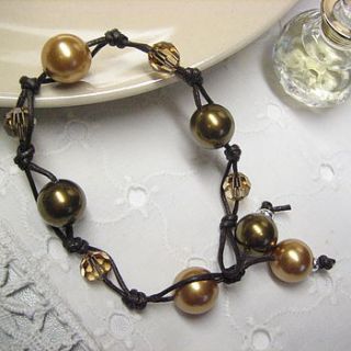 swarovski crystal and pearl bracelet by sassy gifts