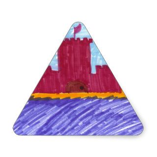 Sand Castle Triangle Sticker