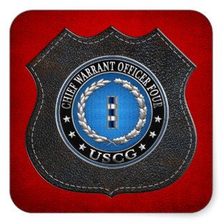 [500] CG Chief Warrant Officer 4 (CWO4) Square Sticker