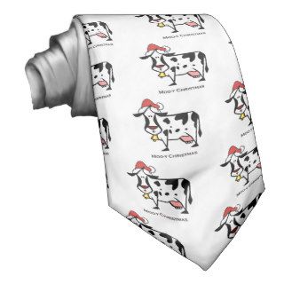 Cute Christmas Cow Tie