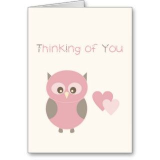 Valentine card, Owl card, Cute Owl, Pink