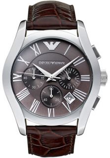 Emporio Armani AR0671  Watches,Mens Classic Chronograph Brown Dial Brown Embossed Leather, Chronograph Emporio Armani Quartz Watches