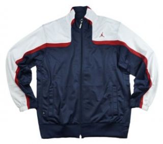 Jordan Classic Basketball Jacket Mens Track Zip Red/Blue/White Red/Blue/White 404311 453 3XL  Athletic Warm Up And Track Jackets  Clothing