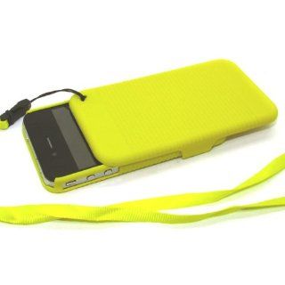 Cbus Wireless Yellow Hard Shell Case w/ Slide Front Cover & Neck Strap for Apple iPhone 4S / iPhone 4 Cell Phones & Accessories
