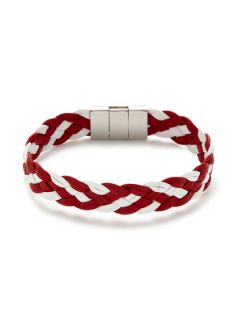 Flat Weave Leather Bracelet by Link Up