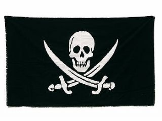 pirate flag cotton throw by out there interiors