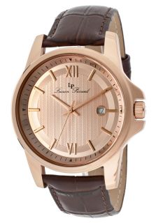 Lucien Piccard 10048 RG 09  Watches,Mens Breithorn Rose Gold Tone Dial Brown Genuine Leather, Casual Lucien Piccard Quartz Watches