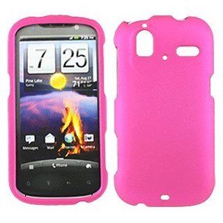 Htc Amaze 4g Rubberized Snap on Cover, Hot Pink Cell Phones & Accessories