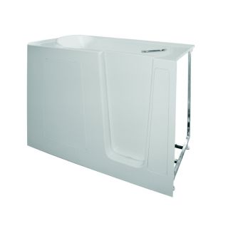 Total Care in Bathing BS Series 60 in L x 32 in W x 47 in H White Gelcoat/Fiberglass Rectangular Walk In Bathtub with Right Hand Drain