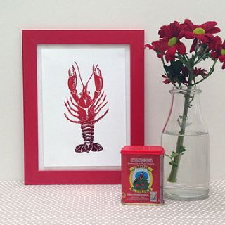 foil crawfish print by woah there pickle