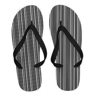 Black and White Lines Men's Sandals