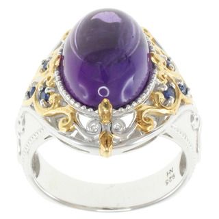 Michael Valitutti Two tone Amethyst and Blue Sapphire Ring Michael Valitutti Gemstone Rings