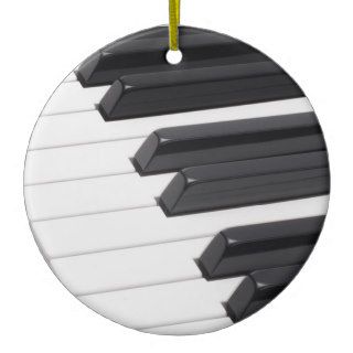 Piano or Organ Keys Christmas Ornament