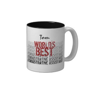 World's Best Administrative Assistant Red Black Coffee Mug