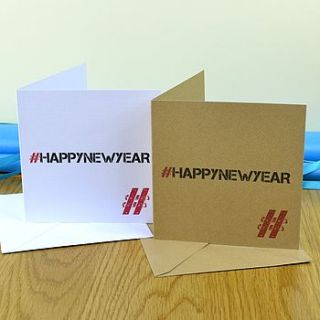 hashtag happy new year card by mirrorin