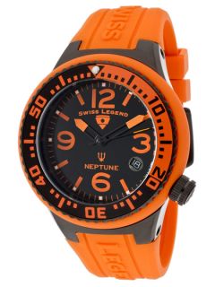 Unisex Black & Orange Neptune Watch by Swiss Legend Watches