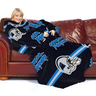 NFL Carolina Panthers Comfy Throw Blanket with Sleeves, Stripes Design  Sports Fan Throw Blankets  Sports & Outdoors