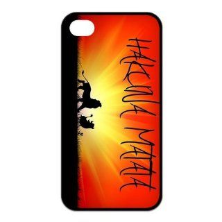 Lion King Hakuna Matata No Worries For The Rest of Your Days Durable Rubber Iphone 4 4s Case By Every New Day Cell Phones & Accessories