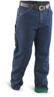 30" Inseam Guide Gear Fleece   lined Carpenter Jeans, DARKWASH, 38 at  Men�s Clothing store