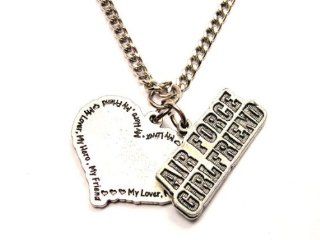 My Friend My Lover My Hero Air Force Girlfriend Charm 18" Fashion Necklace Chain Necklaces Jewelry