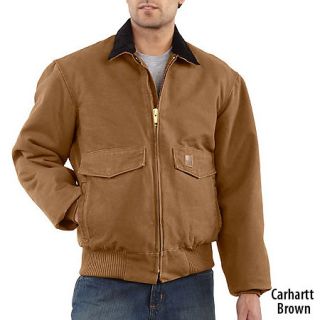 Carhartt Sandstone Bomber Jacket / Quilted Flannel Lined (Style #J165) 429581