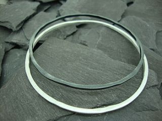 handmade textured bangles by summer and silver